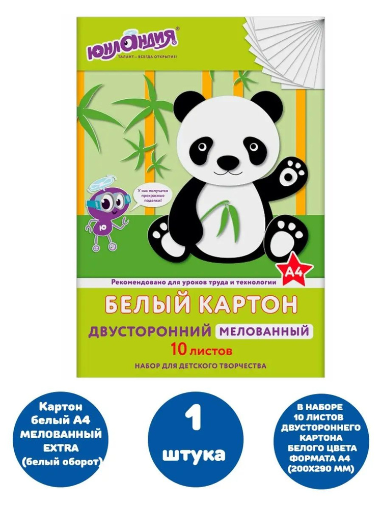 Юнландия Картон A4 (21 × 29.7 см), количество листов: 10 #1