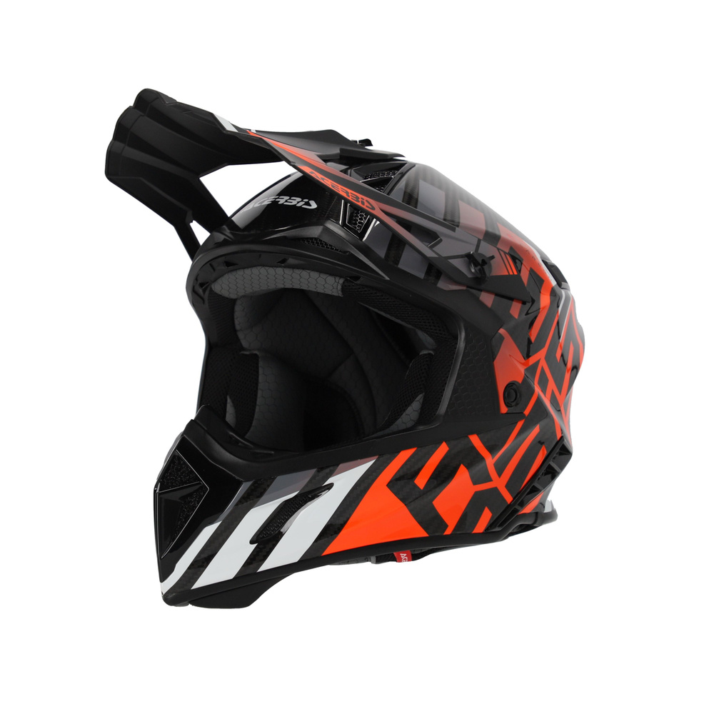 Мотошлем кроссовый взрослый Acerbis STEEL CARBON 22-06 Black/Orange, L #1