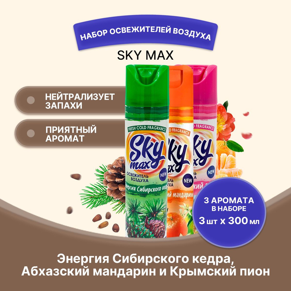 SKY MAX Набор освежителей 3 штуки #1