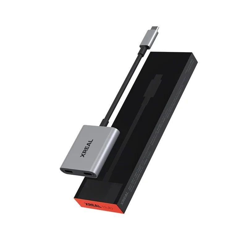 XREAL Hub 120 Гц 2В1 USB-C PD Адаптер для быстрой зарядки Портативный Видеоадаптер для очков XREAL AIR/AIR #1