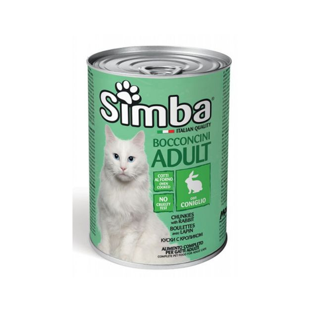 Monge Simba Cat Cans, Консервы для кошек, кролик (12 шт. в уп.) 415 г #1