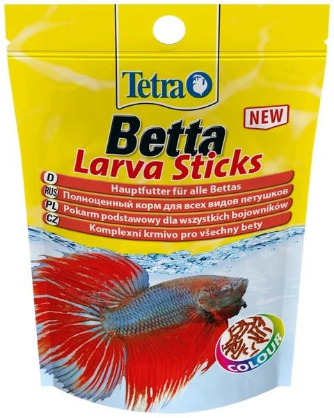 Tetra BETTA LarvaSticks 5 гр. корм для петушков в виде мотыля (259317) #1