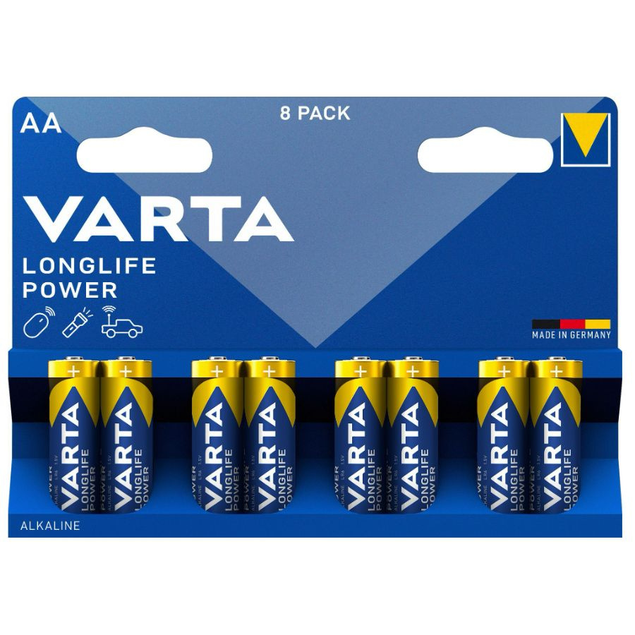 Батарейка Varta LONGLIFE POWER (HIGH ENERGY) LR6 AA BL8 Alkaline 1.5V (4906) #1