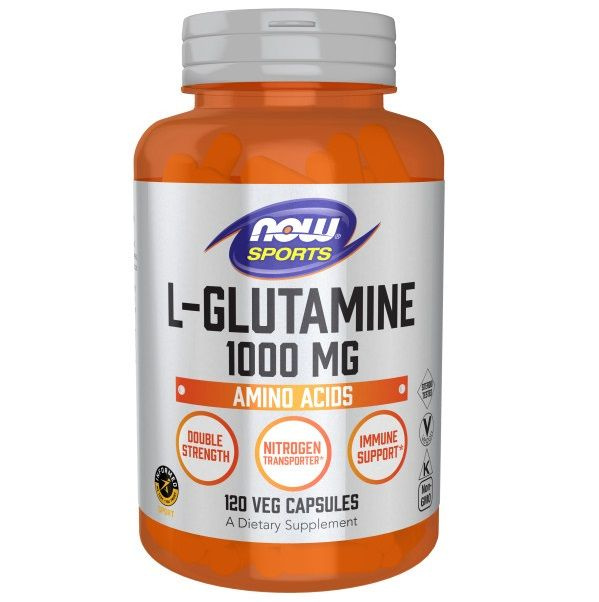 Аминокислота Л-Глютамин, Нау, NOW L-Glutamine, 1000 мг, 120 вег.капс.  #1