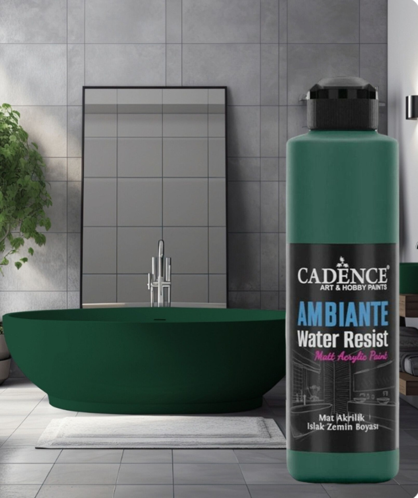 Водостойкая краска Cadence Ambiente Water Resist, цвет - Изумруд, 250мл + катализатор 10гр  #1