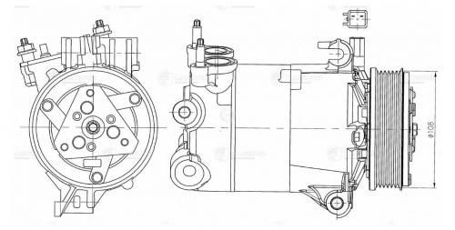Компрессор кондиц. для а/м ford mondeo iv (07-) 2.0t Luzar LCAC1021 #1