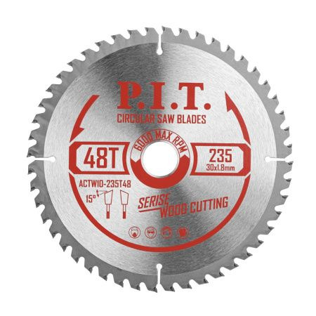 Диск пильный P.I.T. 235x30x1,8 мм 48T(ACTW10-235T48) #1