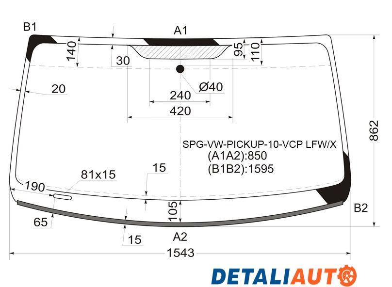 Молдинг лобового стекла для Volkswagen Amarok 2010-2020 #1