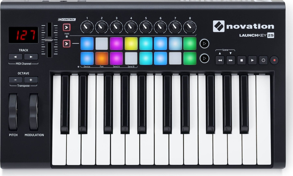 MIDI-клавиатура Novation Launchkey 25 MK2 Black #1