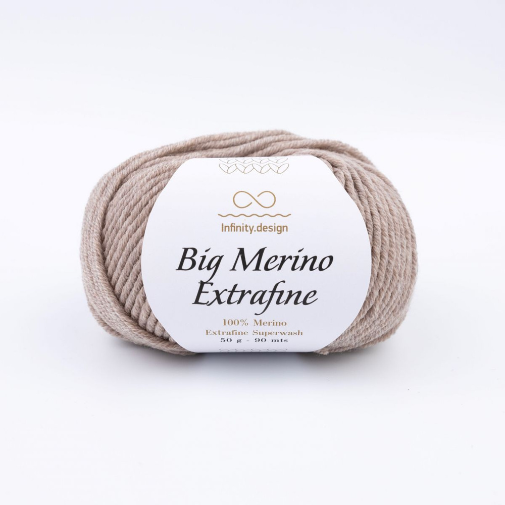 Пряжа для вязания Infinity Design Big Merino Extrafine (2641 Cool Beige) 1 моток #1