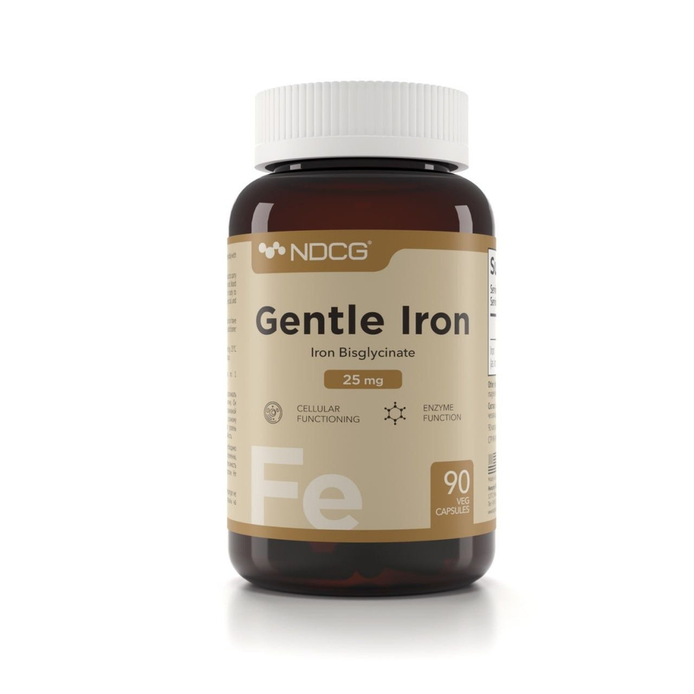 NDCG железо хелат Gentle Iron, легкодоступное железо Джентл Айрон 25 mg 90 капсул - 3 упаковки  #1