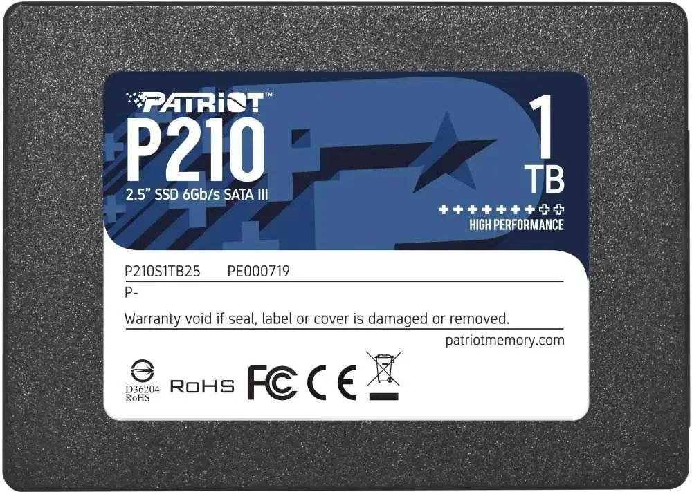 Patriot Memory 1 ТБ Внутренний SSD-диск SSD накопитель SATA2.5" 1TB P210 PATRIOT (P210S1TB25)  #1