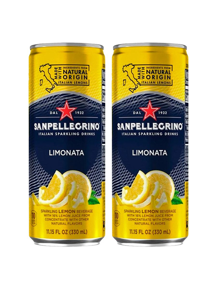 Газированный напиток Sanpellegrino Limonata / Лимон, 2 шт x 330 мл, Италия  #1