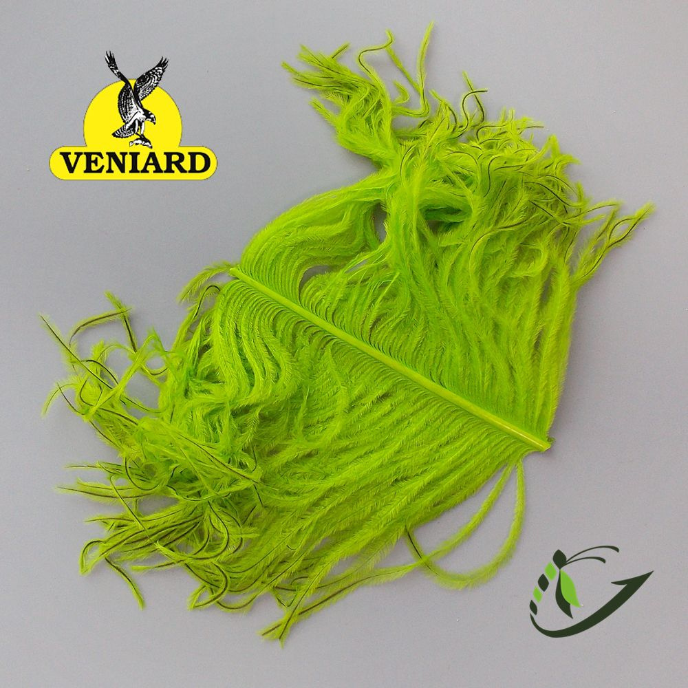 Перо страуса VENIARD Ostrich herl цвет Fluo Green #1