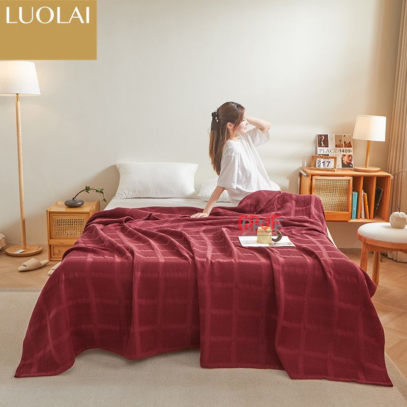 LUOLAI HOME TEXTILE Детский плед Хлопок, Пряжа, длина 150 см, ширина 100 см.  #1