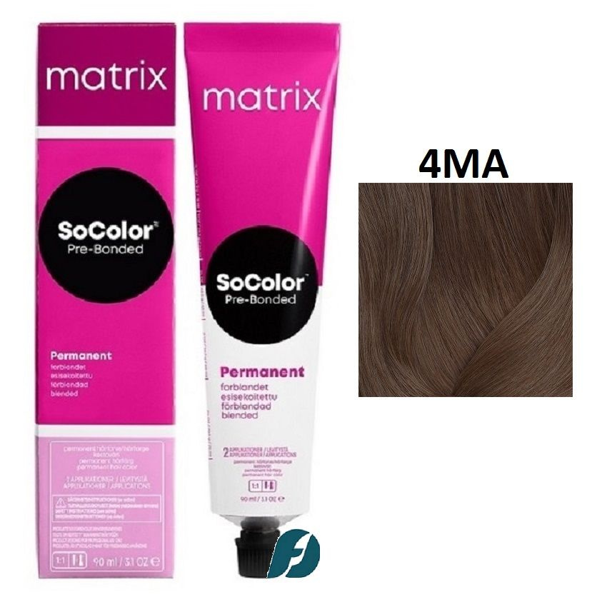 Matrix SoColor 4MA Крем-краска стойкая для волос Шатен мокка пепельный, 90 мл  #1