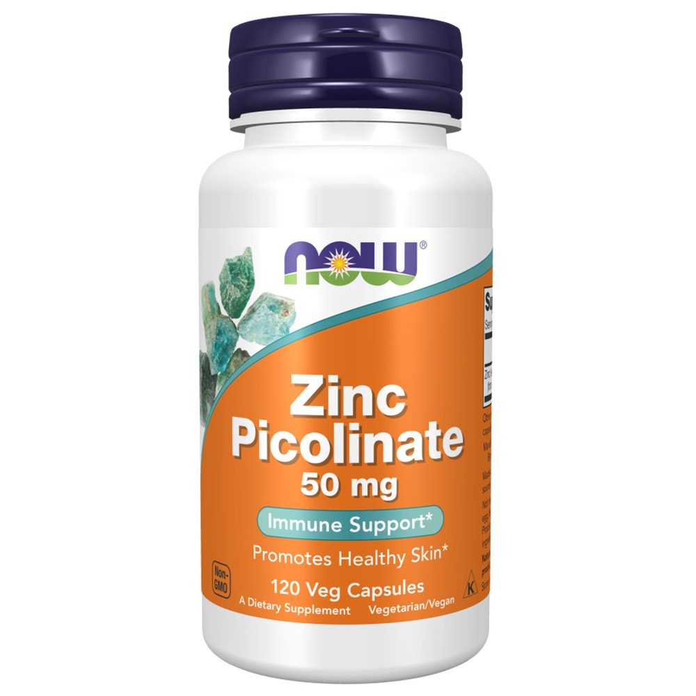 NOW Zinc Picolinate 50 mg 120 капсул, витамины цинк пиколинат now foods для иммунитета  #1