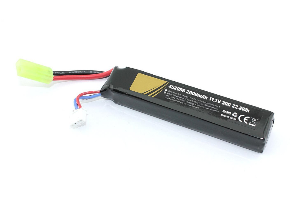 Аккумулятор Li-Pol 11.1v 452096 2000mah разъем mini Tamiya plug #1