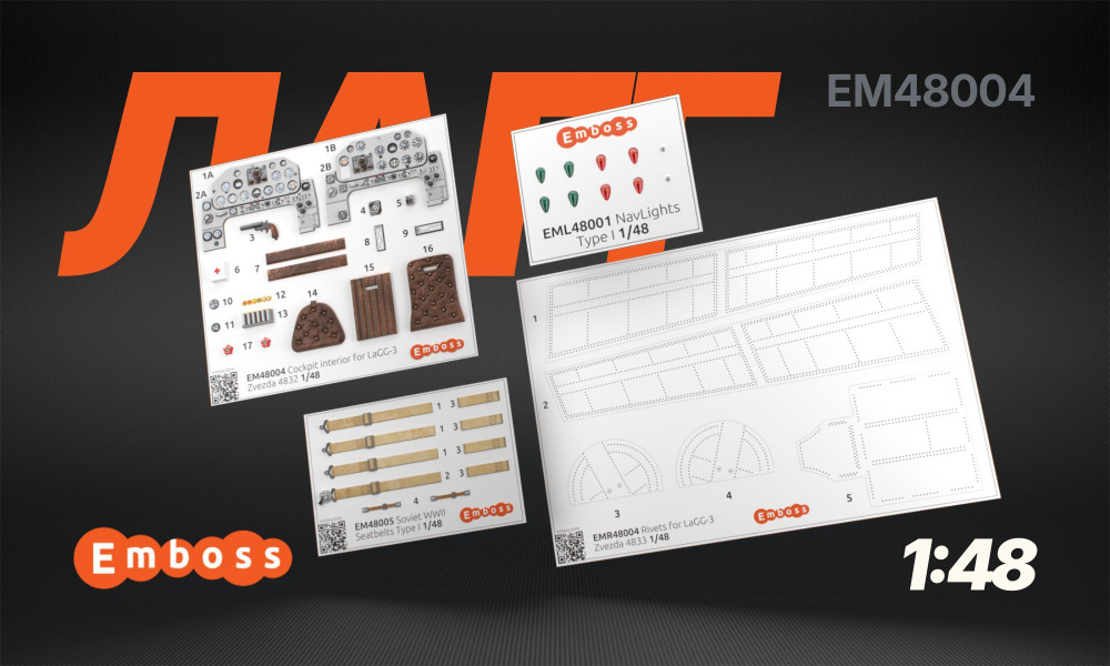 Комбо набор ЛаГГ-3 для модели Звезда 4833 1:48 (3D декаль) #1
