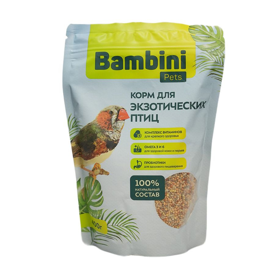 Корм сухой Bambini Pets для экзотических птиц 400 г #1