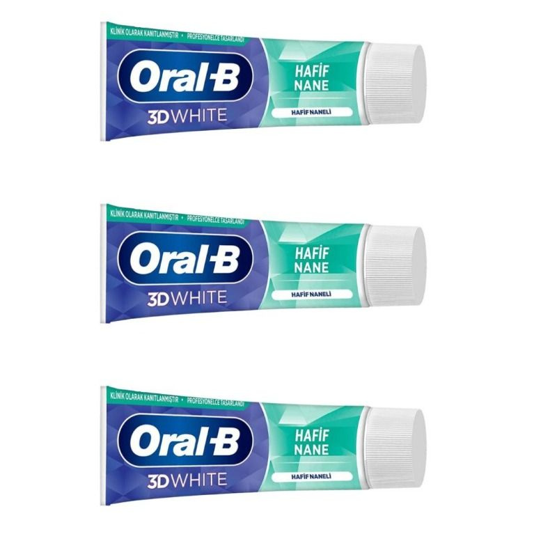 Oral-B Зубная паста Pro-3D White, Против чайных и кофейных пятен, 75мл, 3 шт.  #1