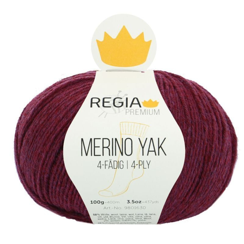 Пряжа носочная Regia Merino Yak, цвет 07508 сливовый меланж #1