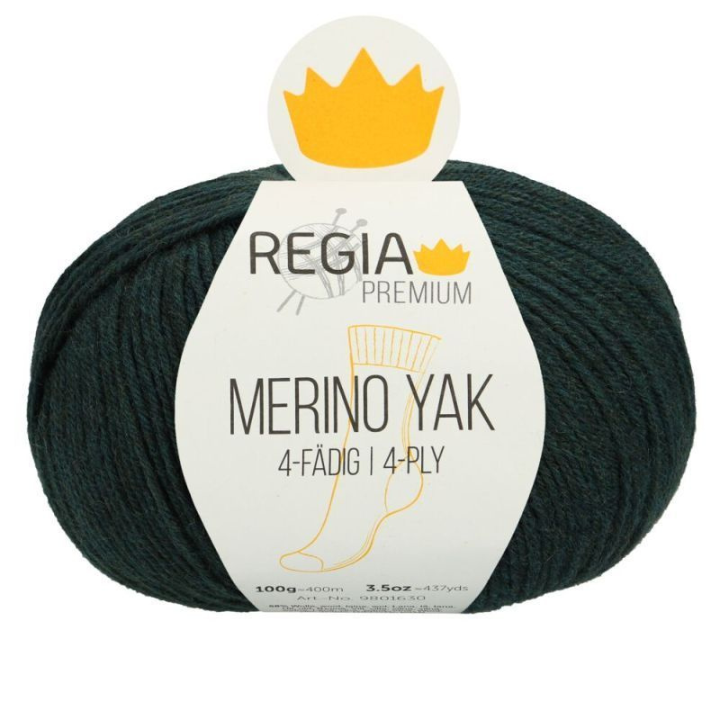 Пряжа носочная Regia Merino Yak, цвет 07514 еловый меланж #1