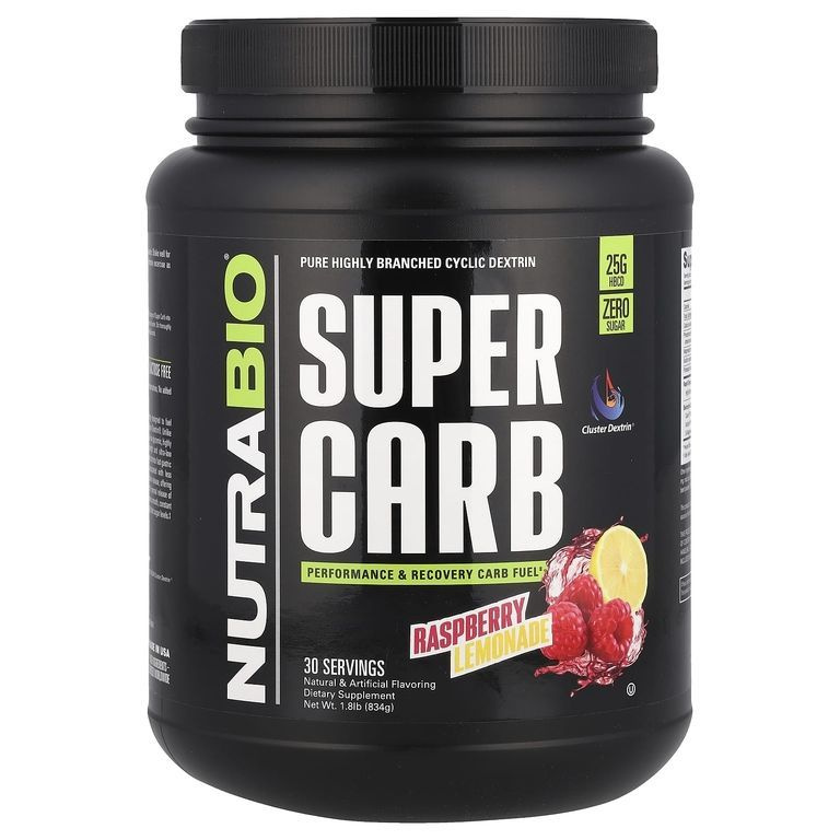 NutraBio Labs Super Carb, малиновый лимонад, 1.8 lb (834 g) из США, доставка почтой  #1