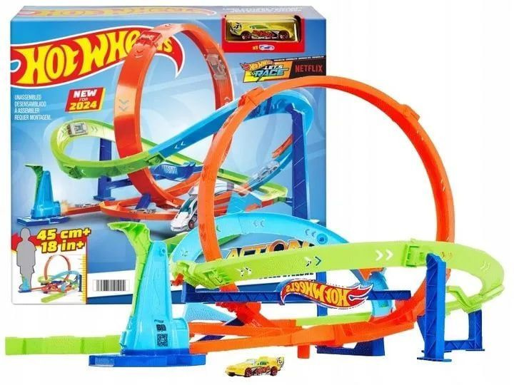 Игрушечный трек Hot Wheels Action - Пусковая установка Причудливый торнадо - Хот Вилс HTK16  #1