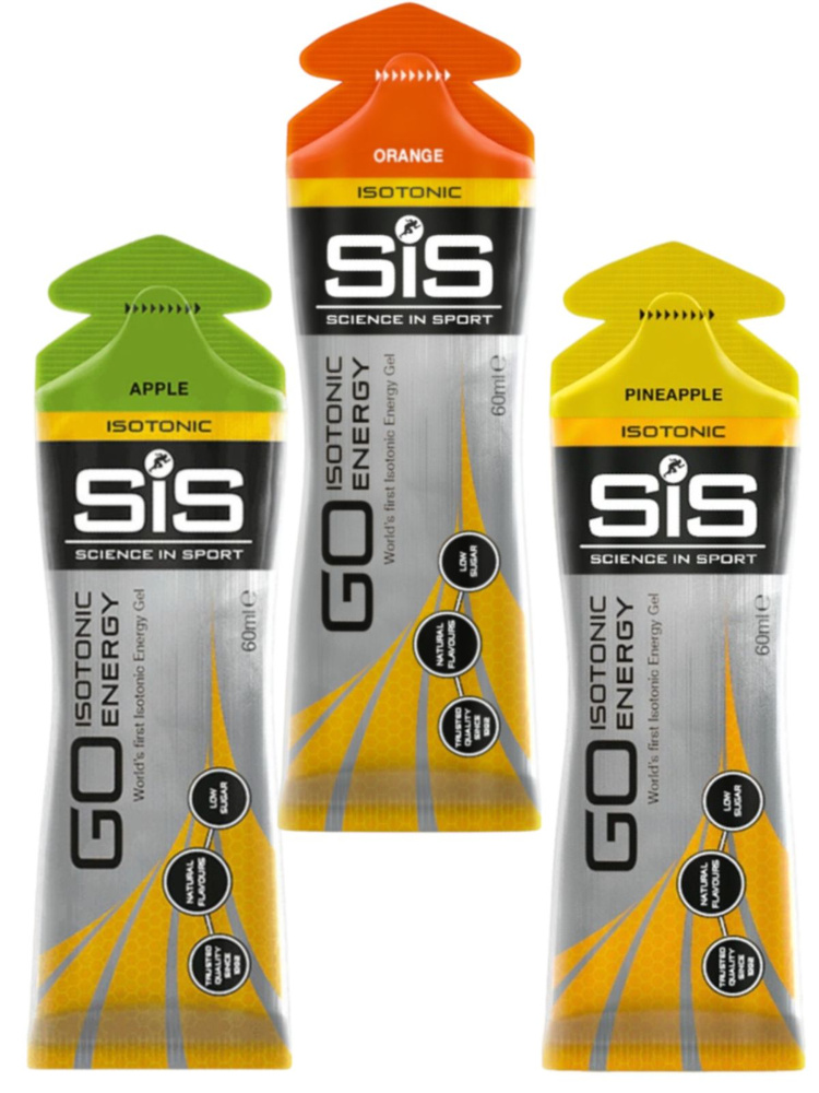 Энергетический гель SCIENCE IN SPORT (SiS) GO Isotonic Energy Gels 3 x 60 мл Микс, Апельсин, Ананас, #1