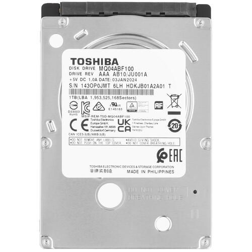 Toshiba 1 ТБ Внутренний жесткий диск 1 ТБ,128 МБ, SATA III, 6 Гбит/с ([MQ04ABF100])  #1