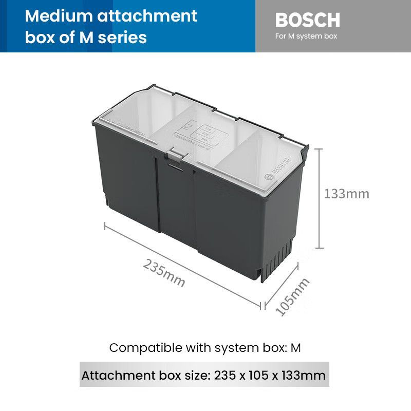 Bosch Ящик для инструментов 23.5 х 10.5 х 13.3 см, 3 секц. #1