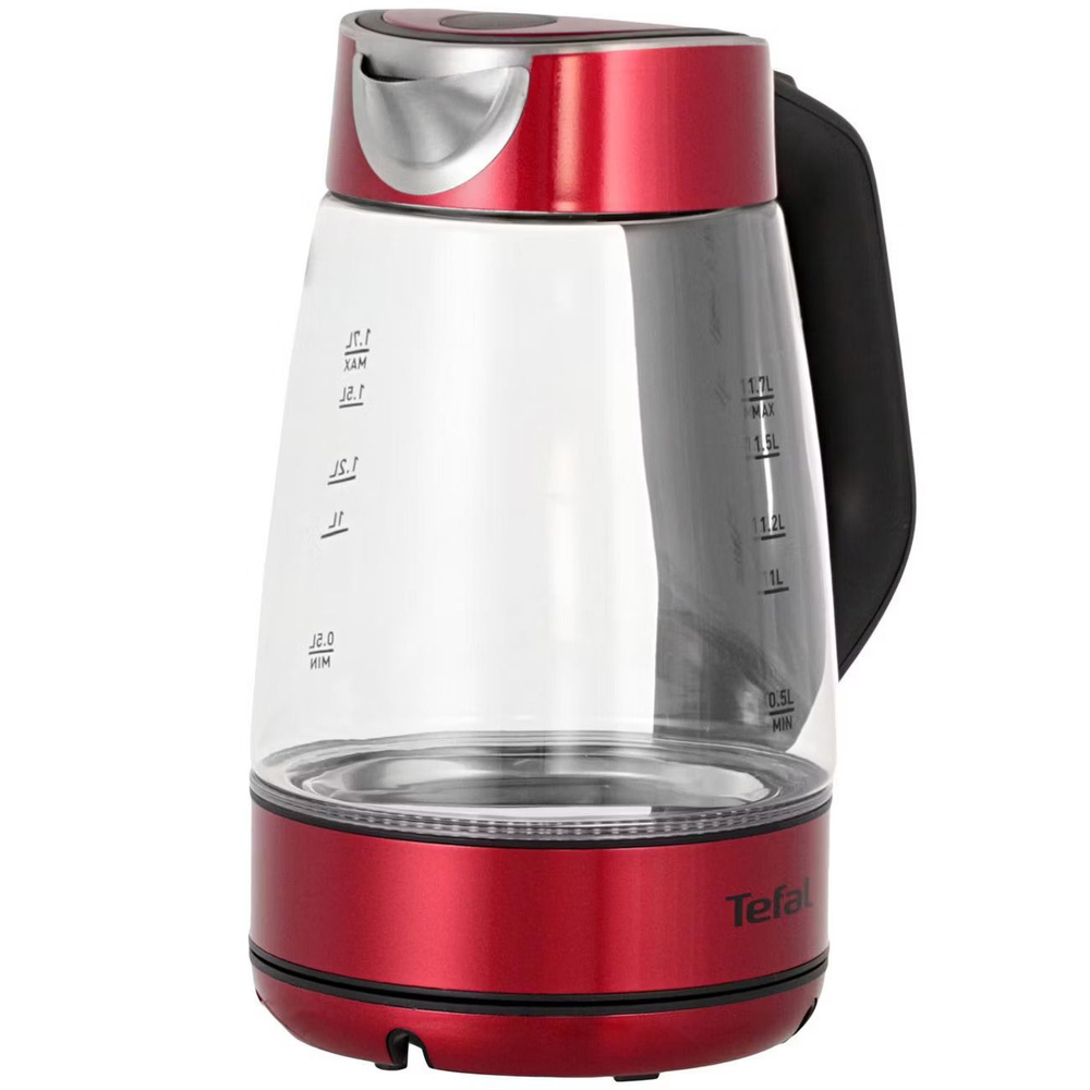 Электрический чайник Tefal Glass Kettle KI520530, красный #1