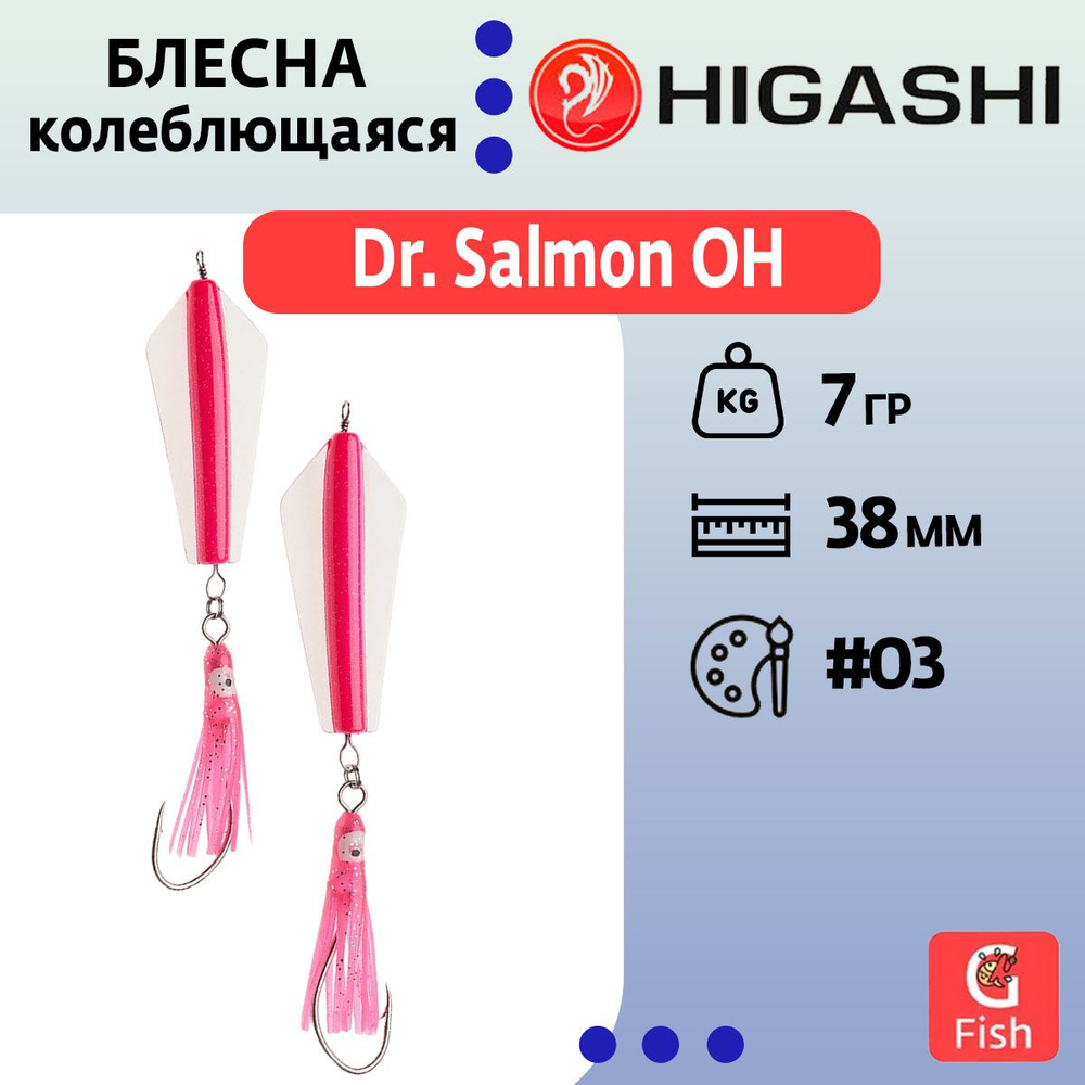 Блесна колеблющаяся HIGASHI Dr. Salmon OH 7g #03 #1