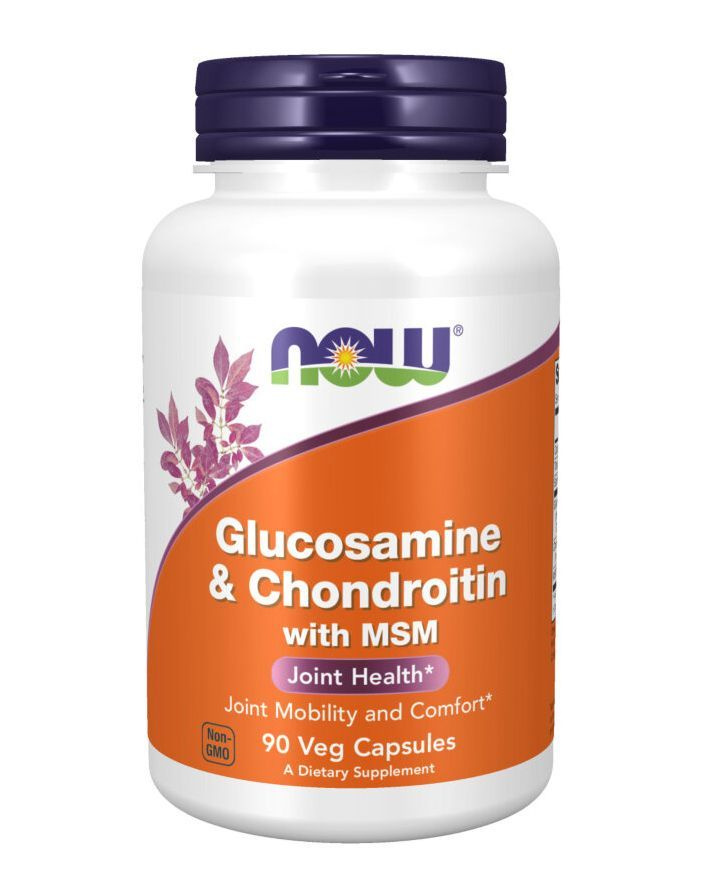 Glucosamine & Chondroitin with MSM NOW (90 вег кап) #1