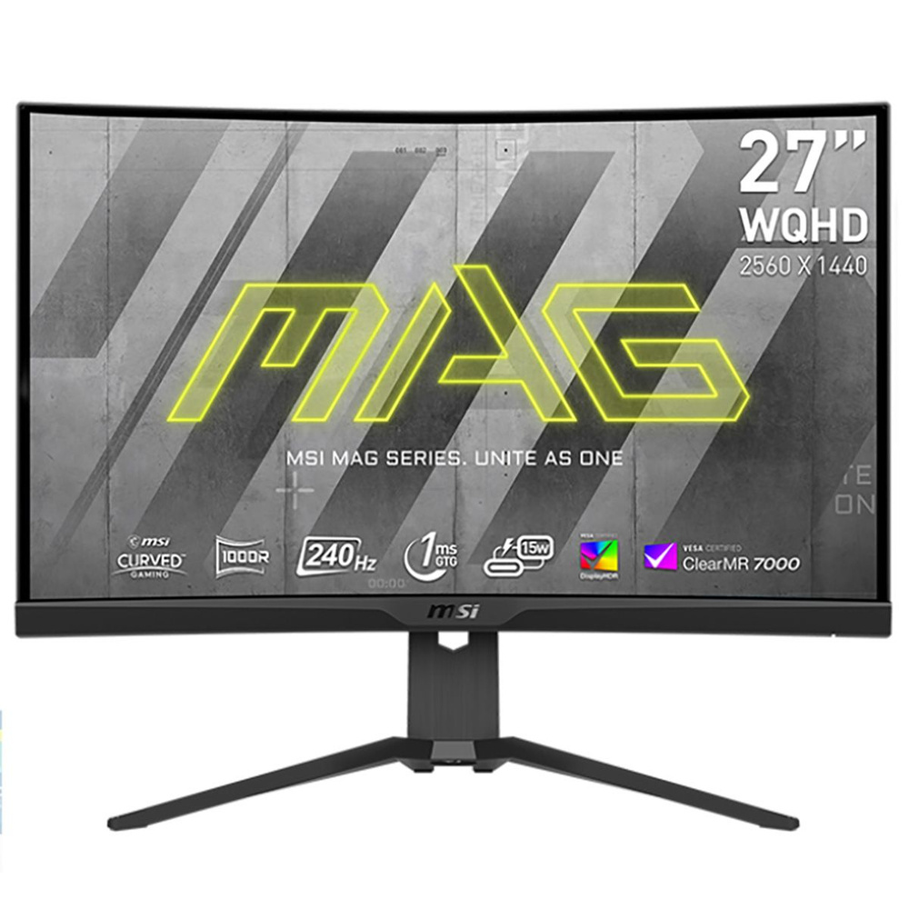 MSI 27" Монитор MAG 275CQRXF, VA, 2560x1440, 240 Гц, черный #1