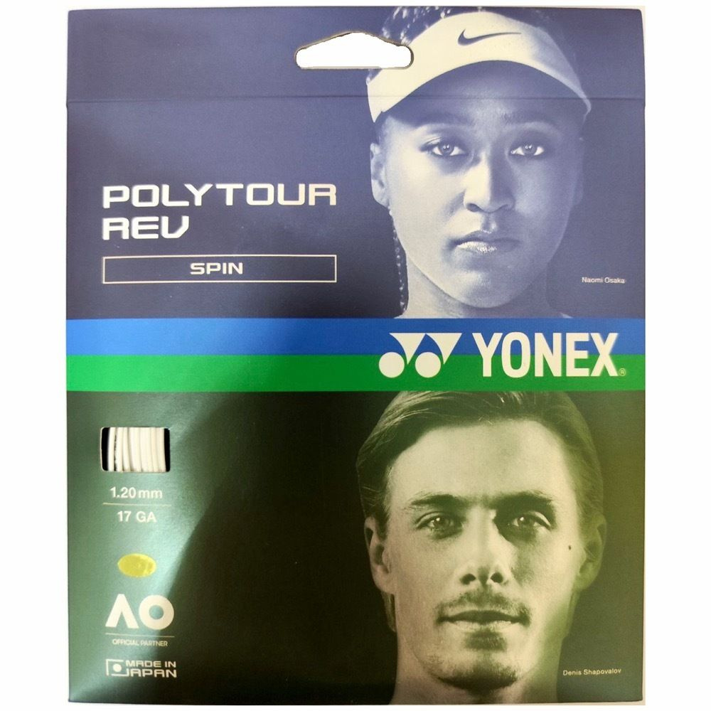 Струны Yonex POLY TOUR REV SPIN WHITE (1.2мм / 12м) #1