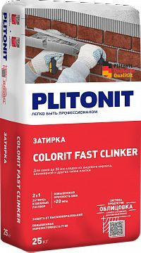 Plitonit Colorit Fast Clinker/Плитонит Колорит Фаст Клинкер,Цвет Темно-серый , 25кг,затирка для клинкера #1