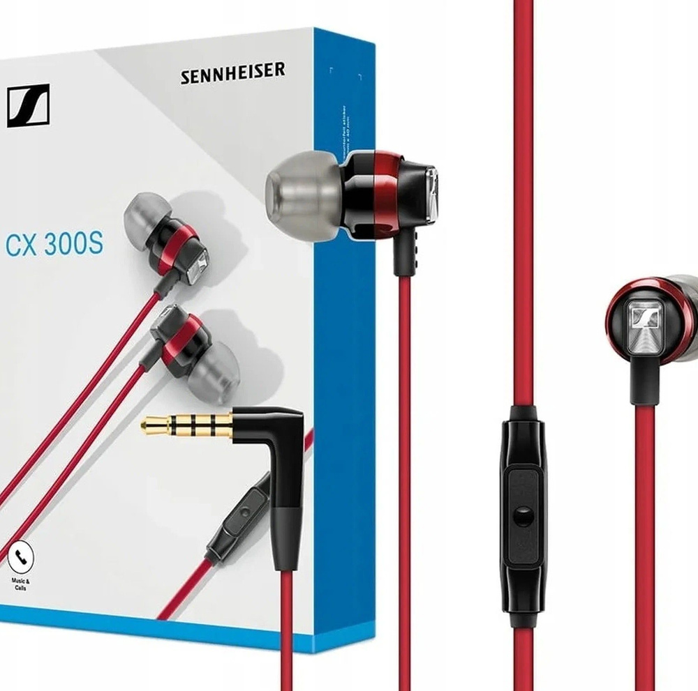 Sennheiser Наушники проводные с микрофоном, 3.5 мм, красный #1