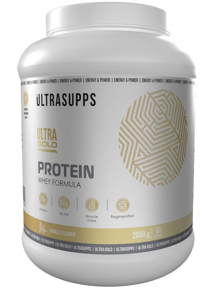 Сывороточный протеин UltraSupps Ultra Gold Protein Whey Formula - 2000 г, ваниль  #1