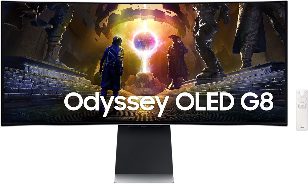 Samsung 34" Монитор Odyssey OLED G8 LS34DG852SIXCI UWQHD, серебристый #1