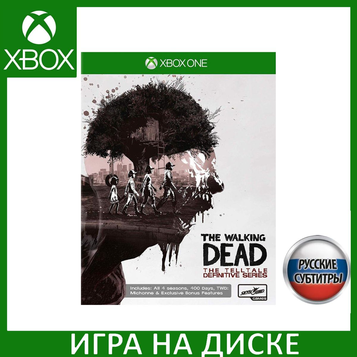 Диск с Игрой The Walking Dead (Ходячие мертвецы): The Telltale Definitive Series Русская Версия (Xbox One). Новый лицензионный запечатанный диск.