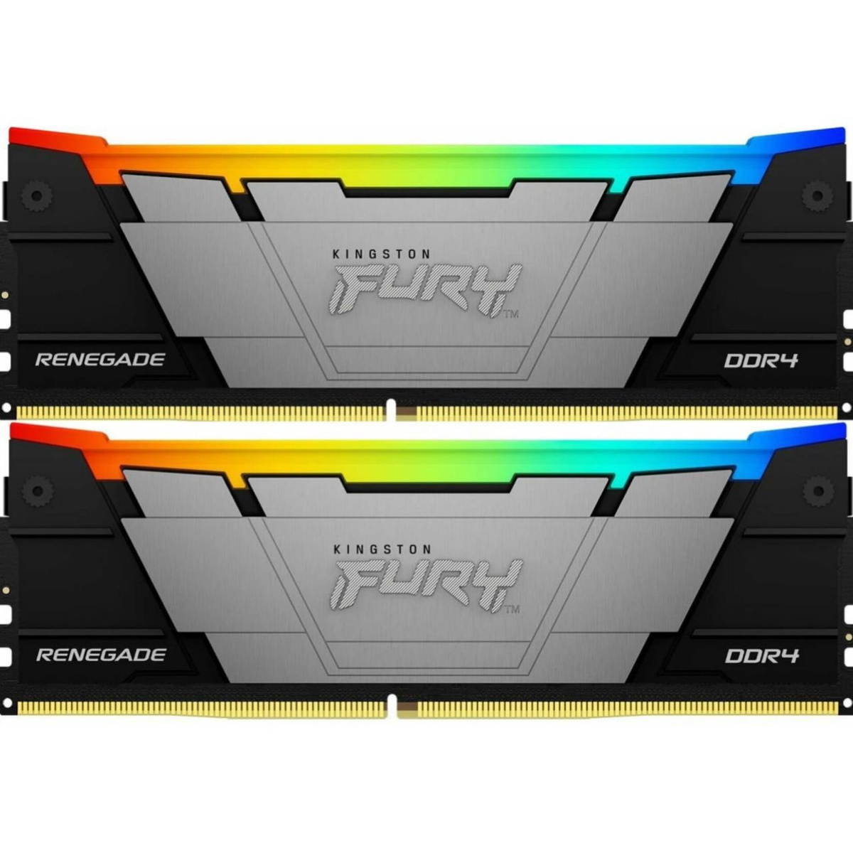 Модуль оперативной памяти. Kingston Fury Renegade RGB DIMM DDR4 32GB 3600 MHz (KF436C16RB12AK2/32) имеет объем одного модуля 16 ГБ, что позволяет увеличить производительность вашего компьютера и улучшить его возможности обработки данных.