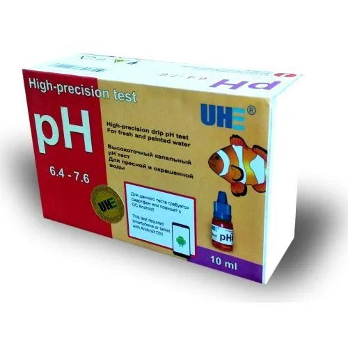 Тест для измерения кислотности UHE на PH 6,4-7,6. в пресной и морской воде.
