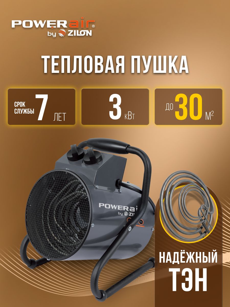 ТепловаяпушкаZILONсерииСуховейЭКО3000ВТ