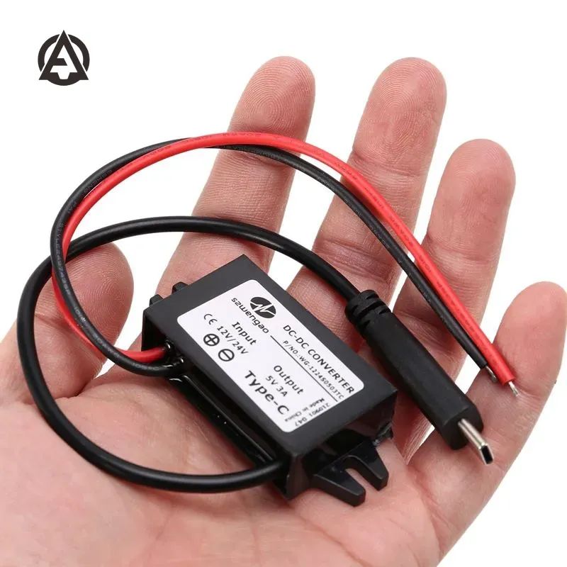 (HVQD)12V24VTo5V3Aпонижающийпреобразовательпостоянноготокарегулятор12вольтдо515Втисточникпитания