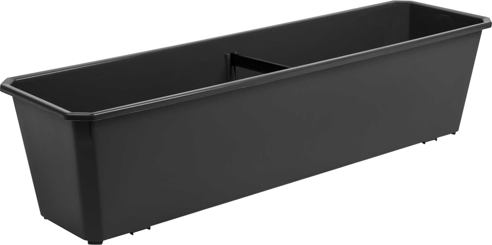 Ящик балконный Ingreen 60x17x15 см пластик цвет тёмно-серый #1