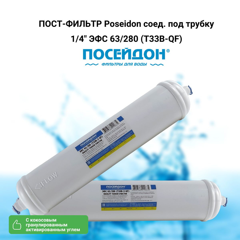 Фильтр тонкой очистки Poseidon соед. под трубку 1/4" ЭФС 63/280 (WD-5633C-Q)  #1