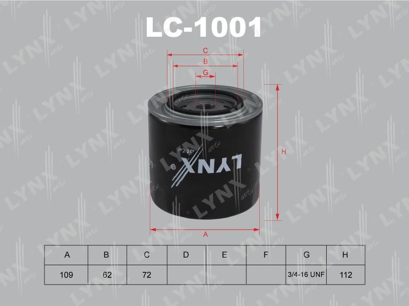 LYNXauto Фильтр масляный арт. LC-1001 #1