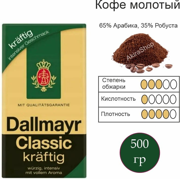 Кофе молотый Dallmayr Classic Kraftig, 500 гр. Германия #1